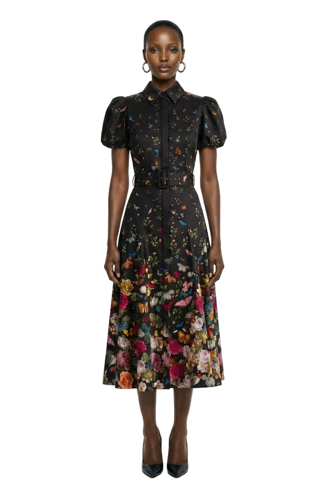 HENRIETTA BELTED MIDI DRESS Hover Image