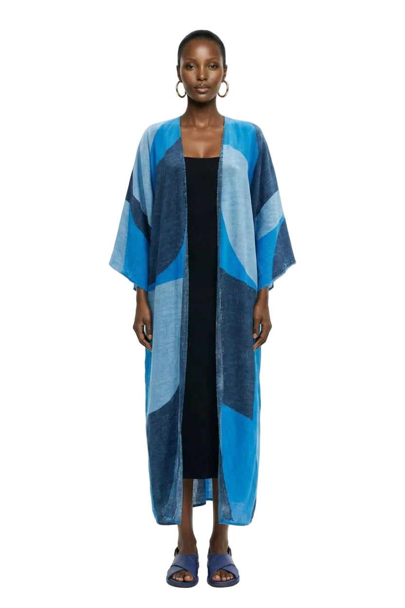 [PRE-ORDER]  Indigo Waves Kimono