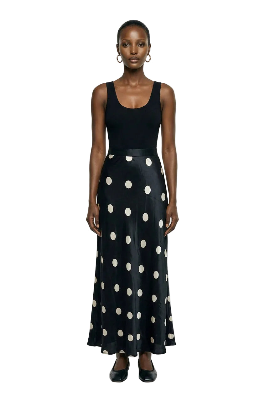 Polka Dot Maxi Skirt