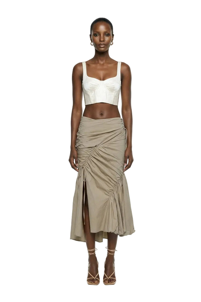 Ruffle Midi Fishtail Skirt Hover Image