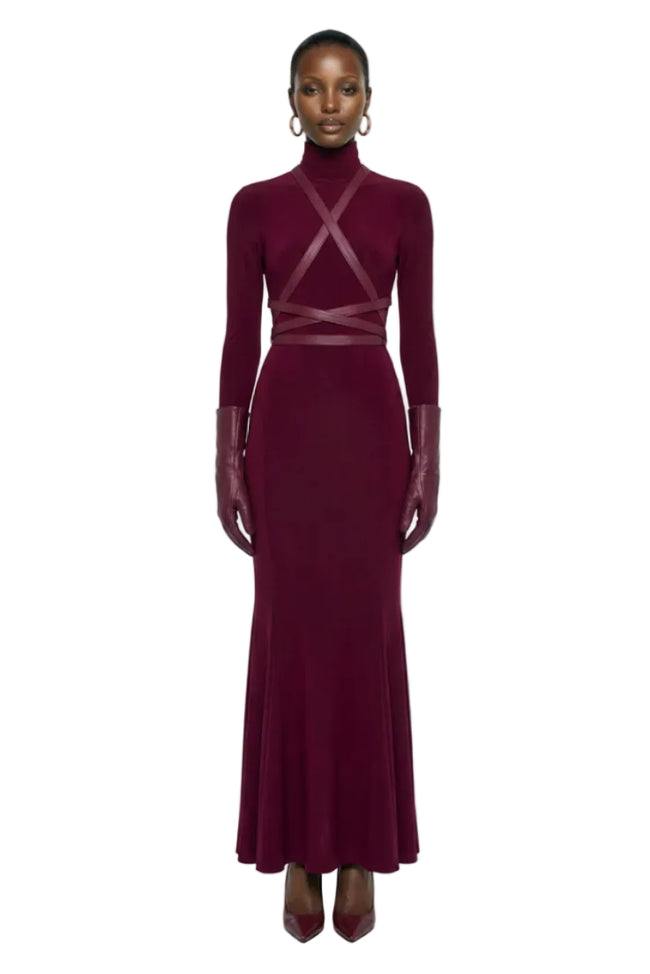 LONG SLEEVE TURTLE FISHTAIL GOWN Hover Image