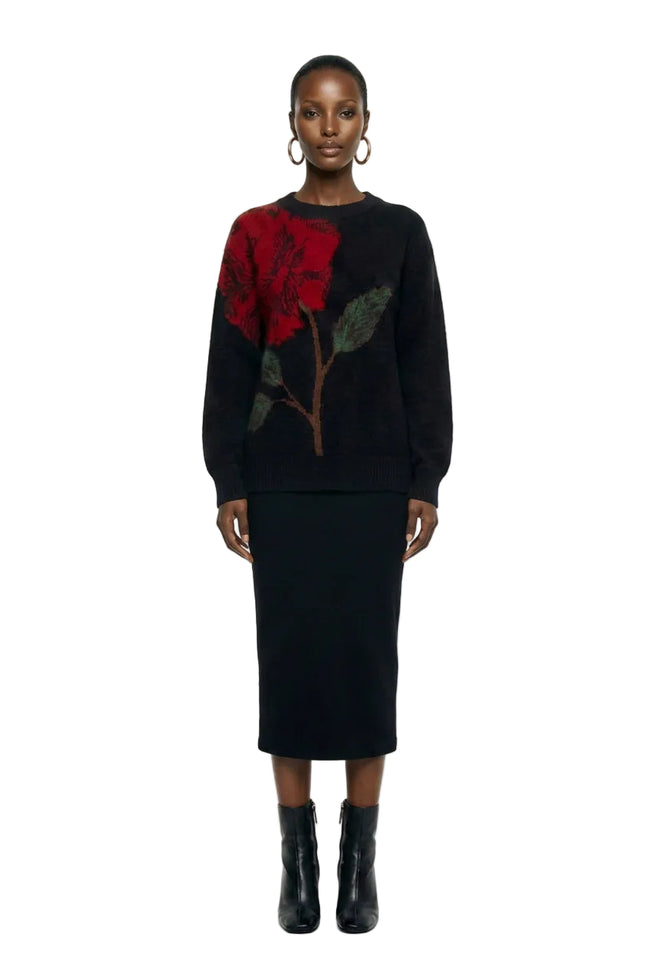 Black Rosalia Knit Sweater Hover Image