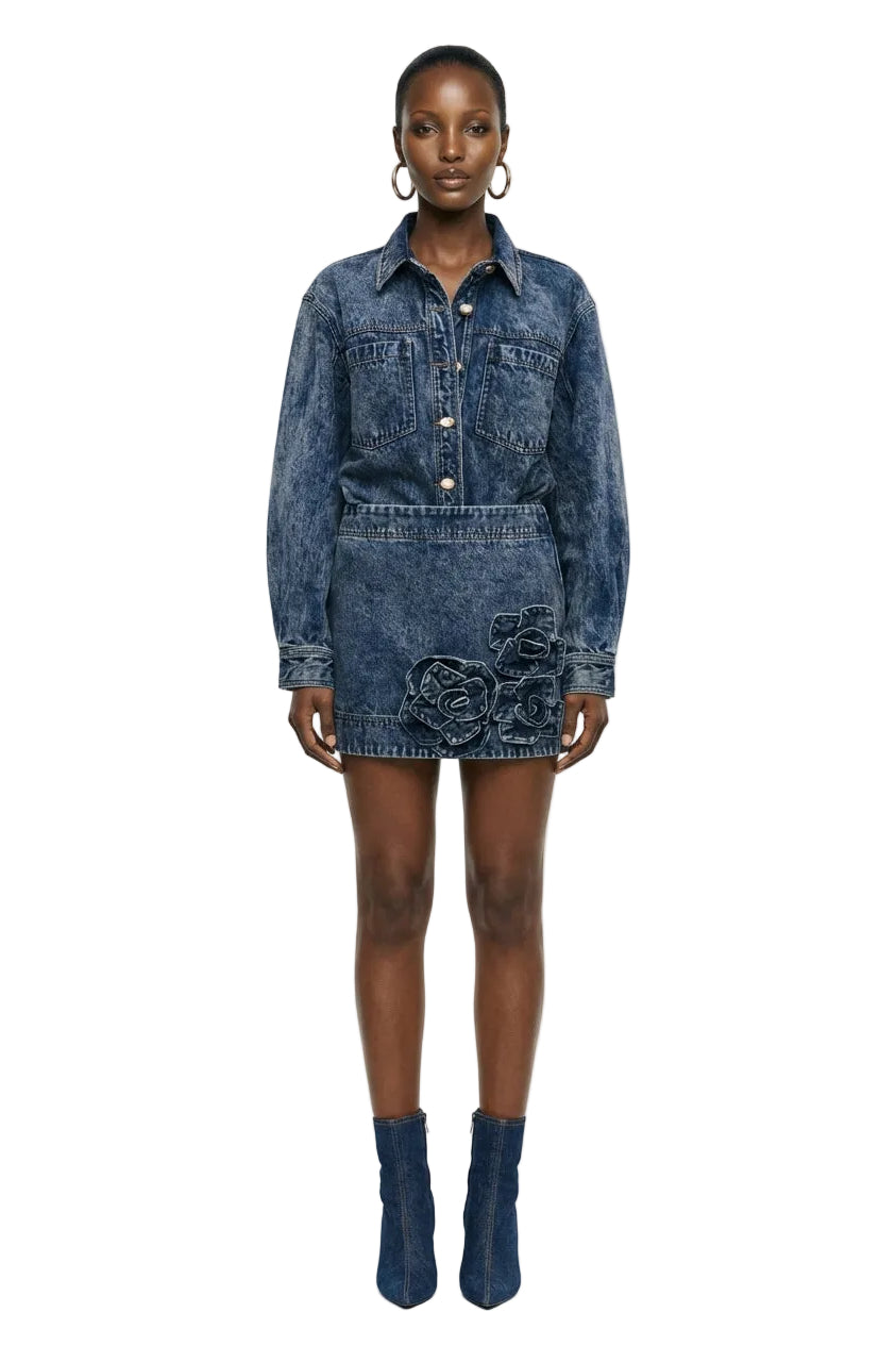 Angelina Denim Mini Skirt