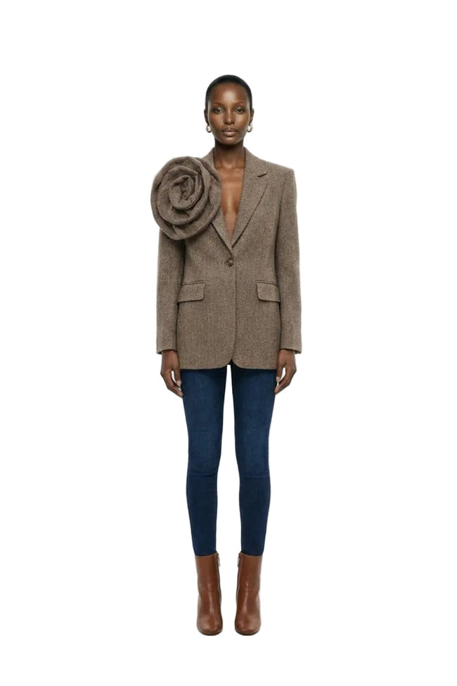 [PRE-ORDER]  Sculpted Rosette Statement Blazer Hover Image