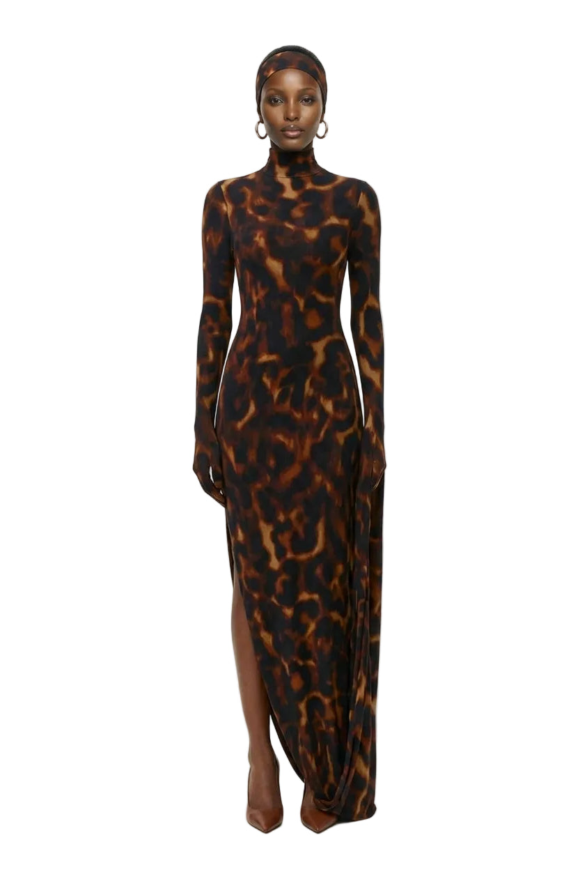 Bare Body Sleeve Drape Maxi Dress