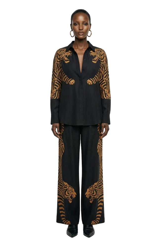 Black  Tiger Pants Hover Image