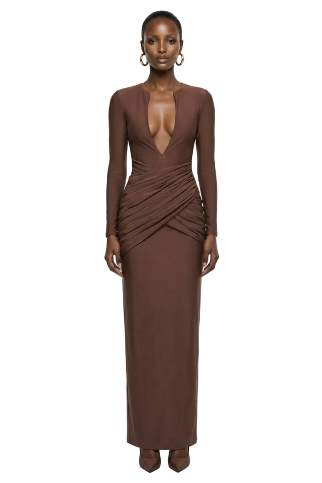 MARTINICA DRESS IN MOCCA | LEDIEL Hover Image