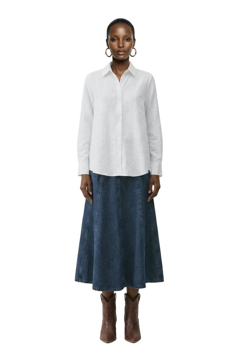 Mid-Length Denim Skirts