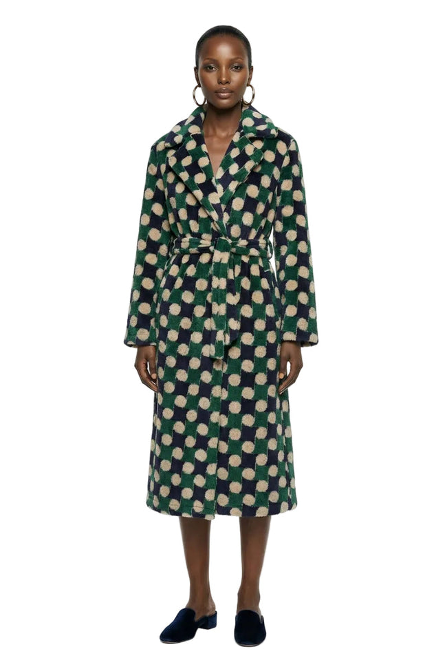 [PRE-ORDER]  Emerald Rhythm Faux Fur Coat Hover Image