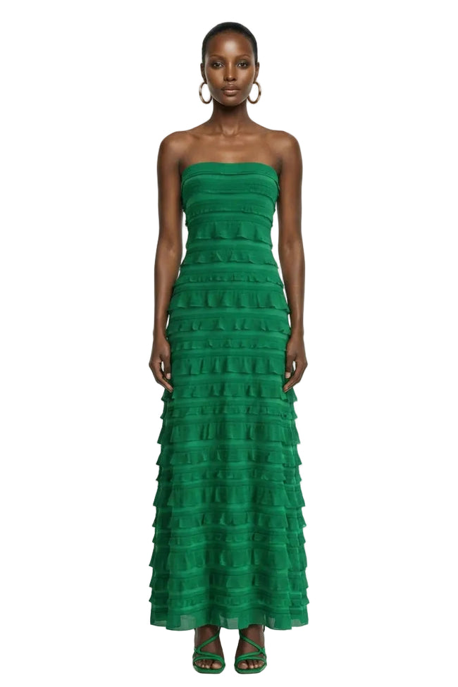 Maddison Dress In Emerald Hover Image