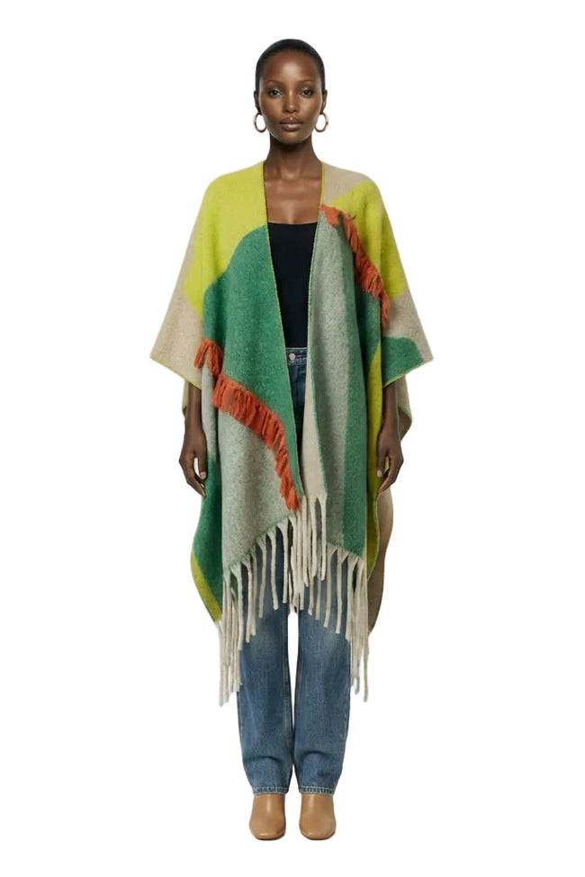 [PRE-ORDER]  Lemon Quartz Fringe Kimono Hover Image