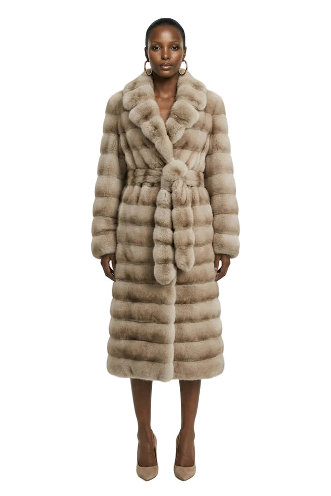 [PRE-ORDER]  Champagne Veil Faux Fur Coat Hover Image