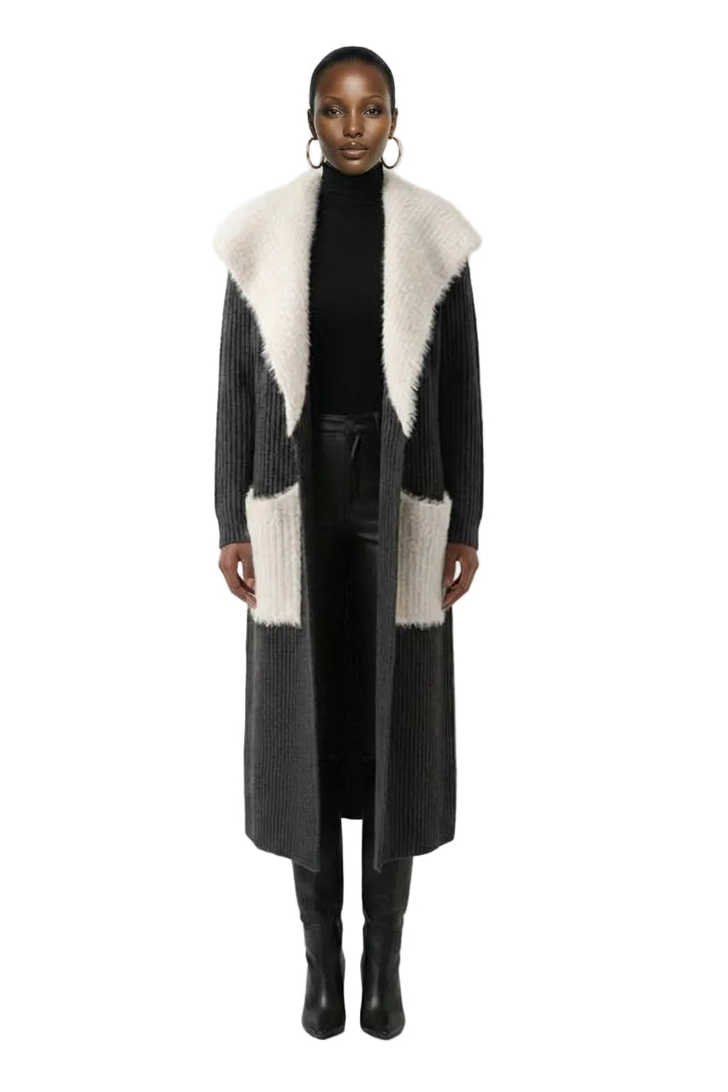 [PRE-ORDER]  The Luxe Trim Knit Robe Coat