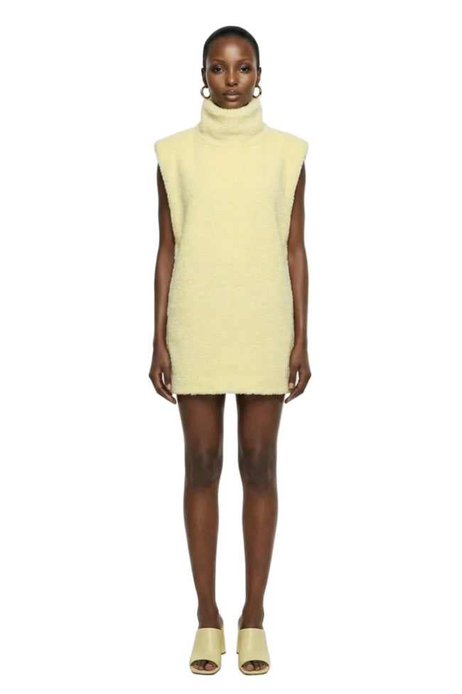 FUR SCARF IN YELLOW | Sayya Hover Image