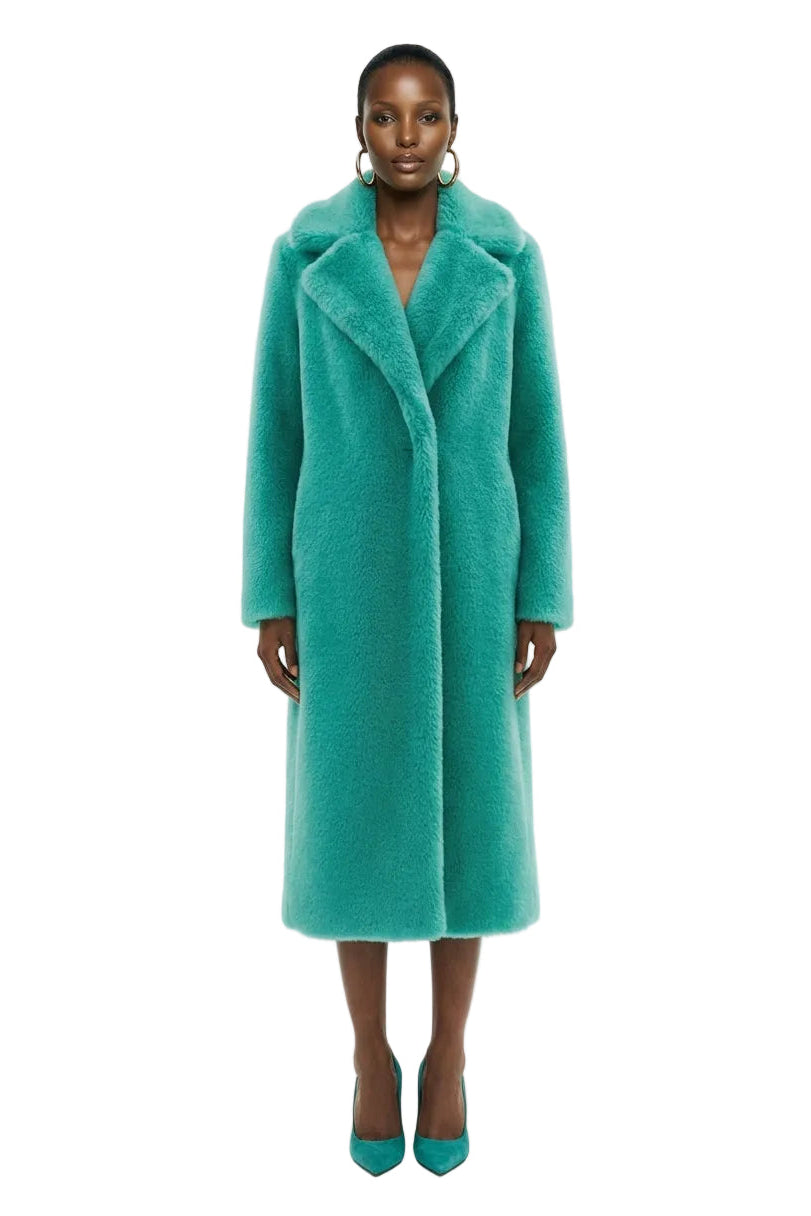 [PRE-ORDER]  Ocean Jewel Faux Fur Coat