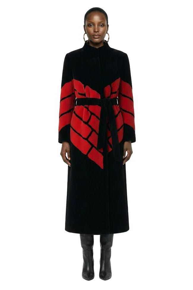 [PRE-ORDER]  Midnight Inferno Faux Fur Coat Hover Image