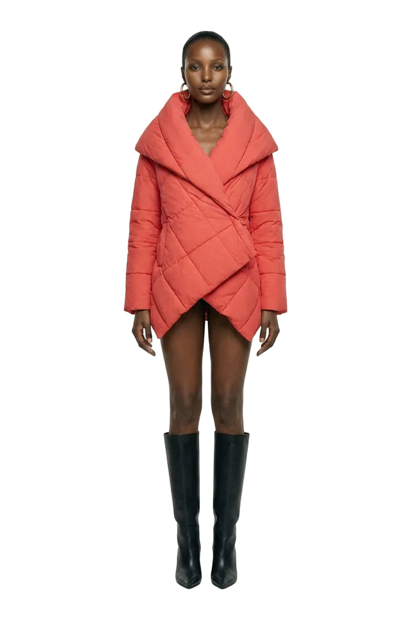 [PRE-ORDER]  Avant-Garde Quilted Wrap Coat