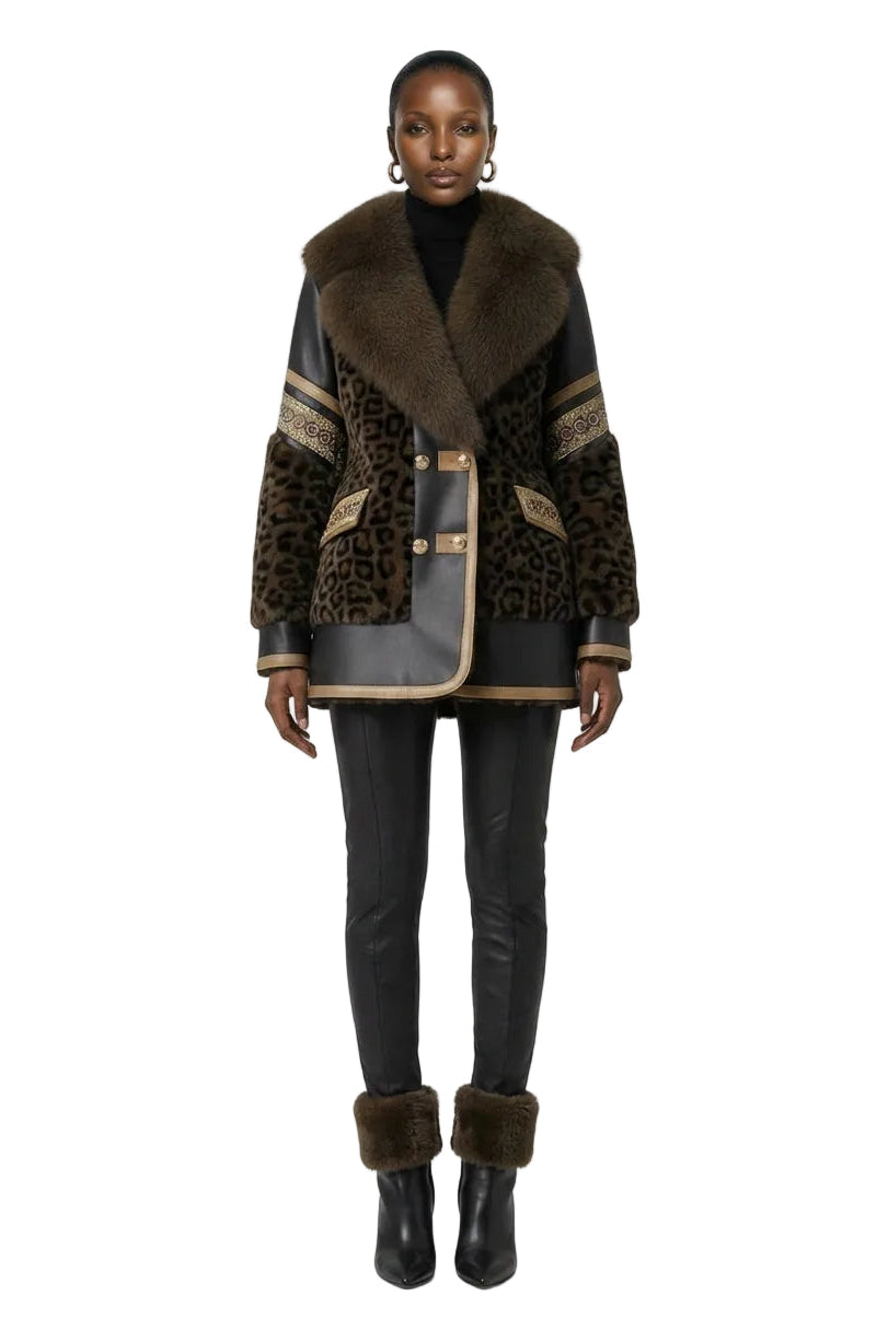 The Maharani Mixed Media Coat - Final Sale