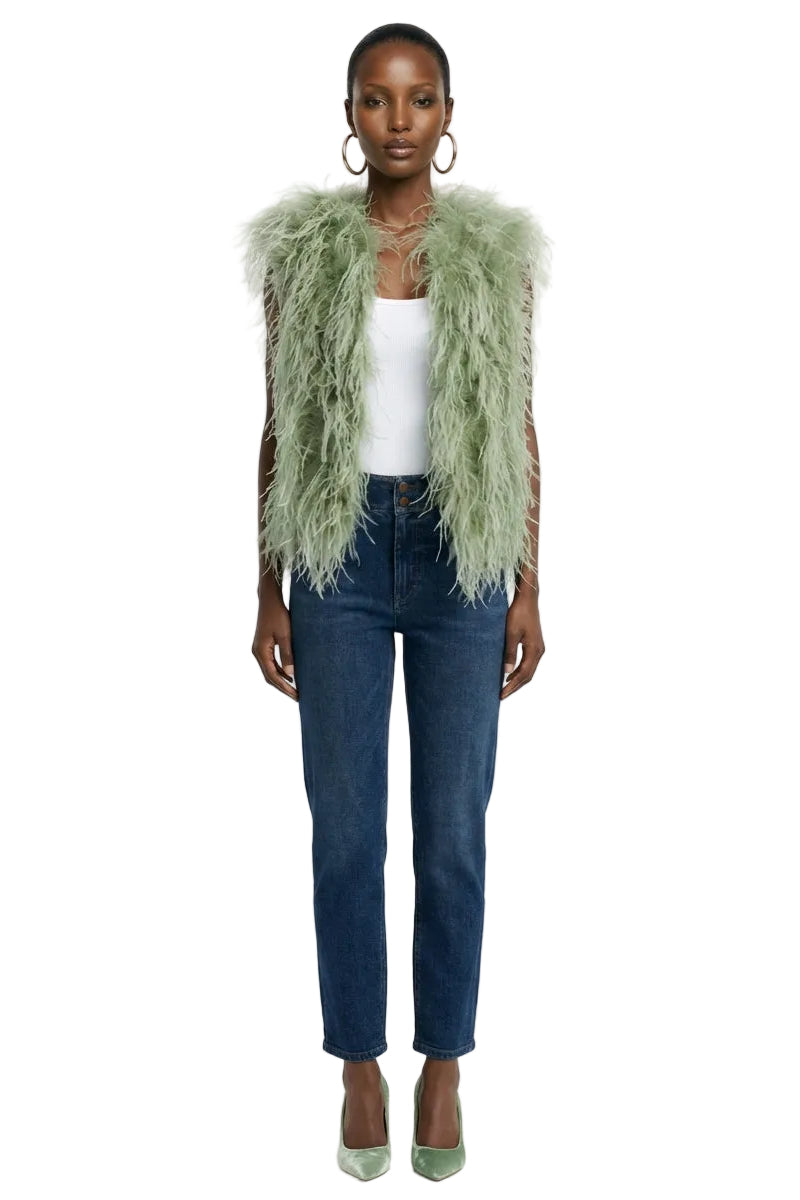 CHANDA FEATHERED VEST