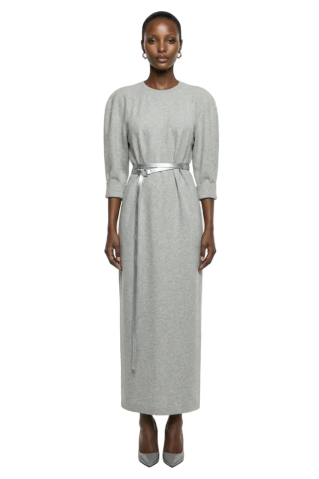 BOMBER 1980S LONG DRESS Hover Image
