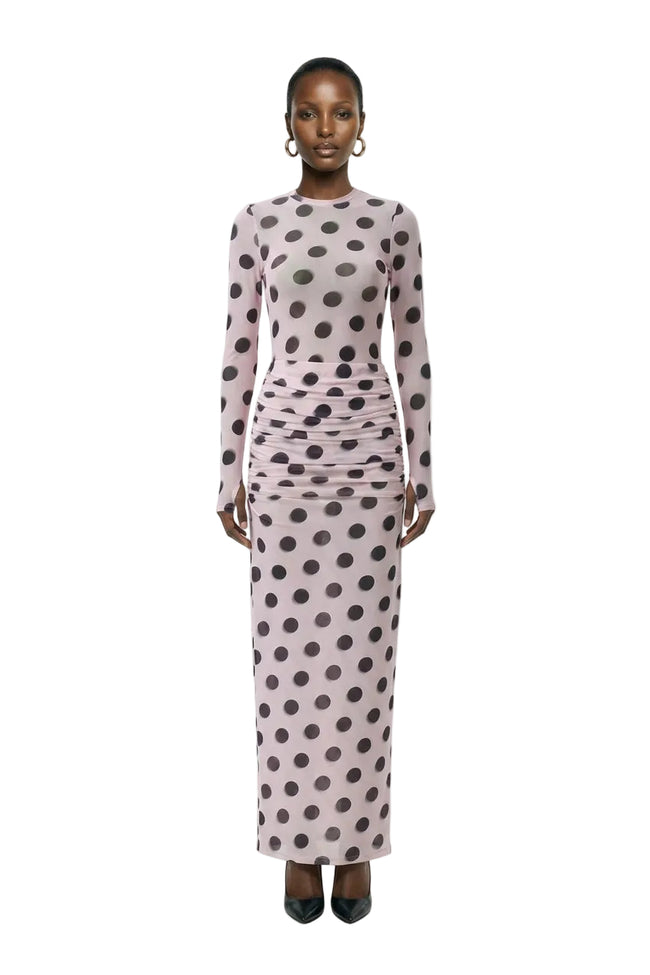 Kaylee Top - Rose Blur Dot Hover Image