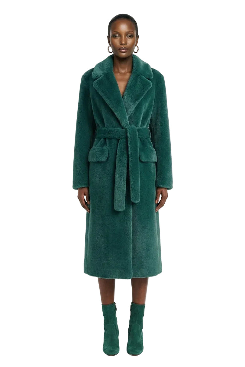 [PRE-ORDER]  Jade Monarch Faux Fur Coat