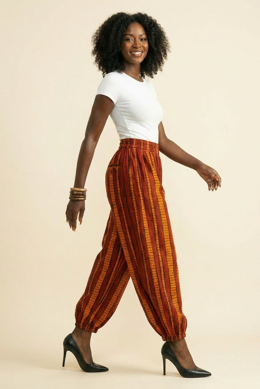 Ikedi Ankara Cotton Pants - Epitome of vibrant comfort.