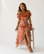 Spirited Ruffle Floral One-Piece Swimsuit
