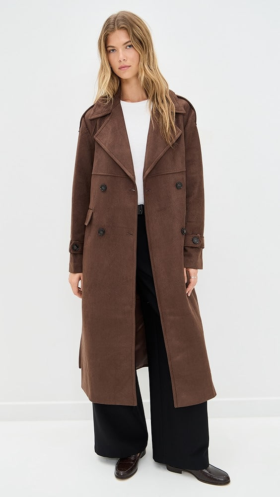 Wallace Faux Suede Coat