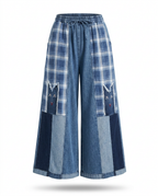 Unique Patchwork Wide Leg Trousers