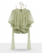 Ethereal Ruffled Mini Dress
