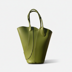 Grounded Green PU Bucket Bag