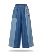 Unique Patchwork Wide Leg Trousers
