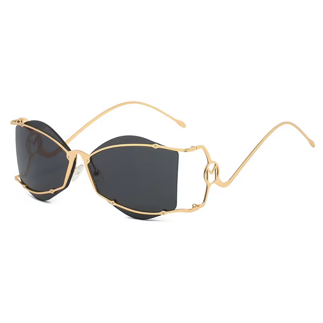 Audacious Gold Frameless Sunglasses Hover Image