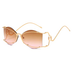 Audacious Gold Frameless Sunglasses