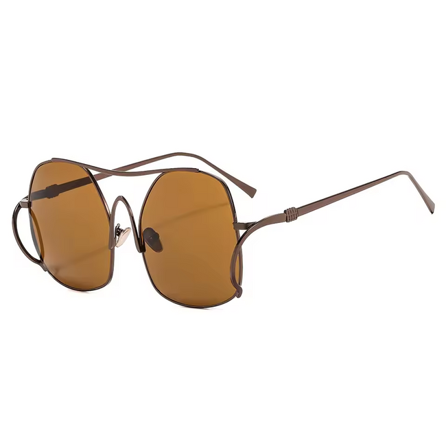 Audacious Metal Oval Sunglasses Hover Image