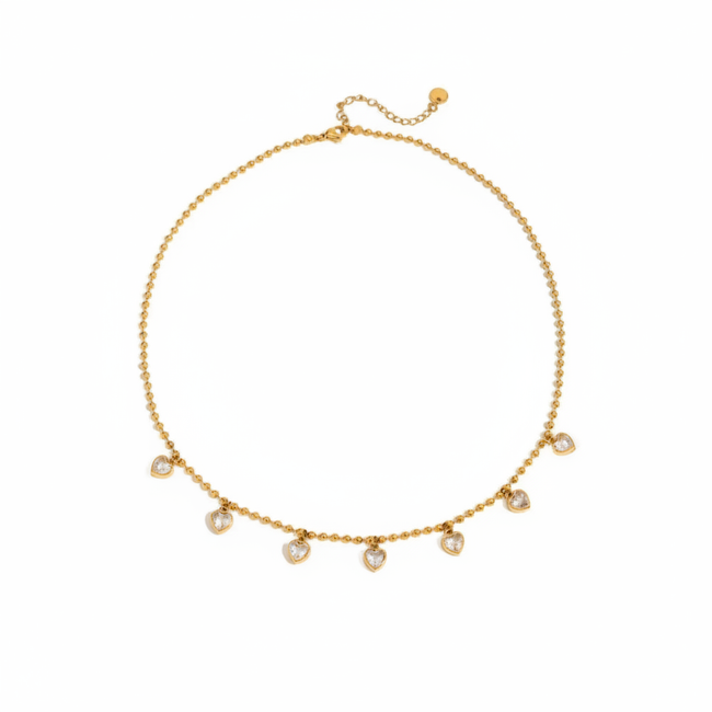 Worthy Gold Zircon Letter Necklace Hover Image
