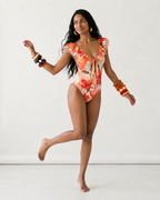 Free Spirit Floral Ruffle Bikini Set