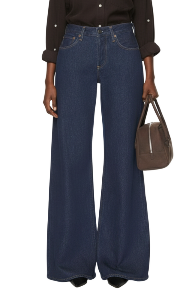 Dame High Rise Wide Leg Jeans Hover Image