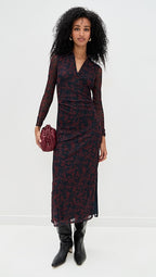 Long Sleeve Polo Midi Dress