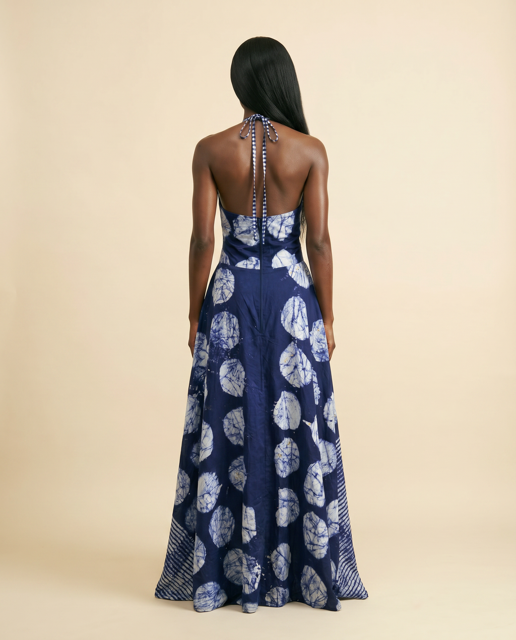 [Pre Order] Akpa Adire Halter Maxi Dress - Flowy & Elegant