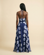 [Pre Order] Akpa Adire Halter Maxi Dress - Flowy & Elegant