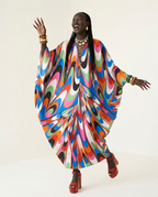 Vibrant Printed Loose Maxi Dress