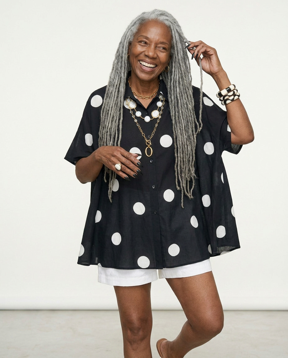 Free Spirit Polka Dot Blouse