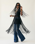 Wild Heart Fringe Cotton T-Shirt