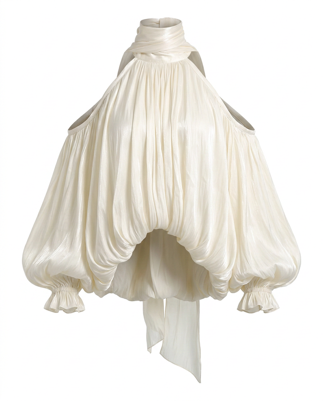 Radiant Loose Halter Blouse Hover Image