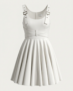 Daring Denim Flared Mini Dress