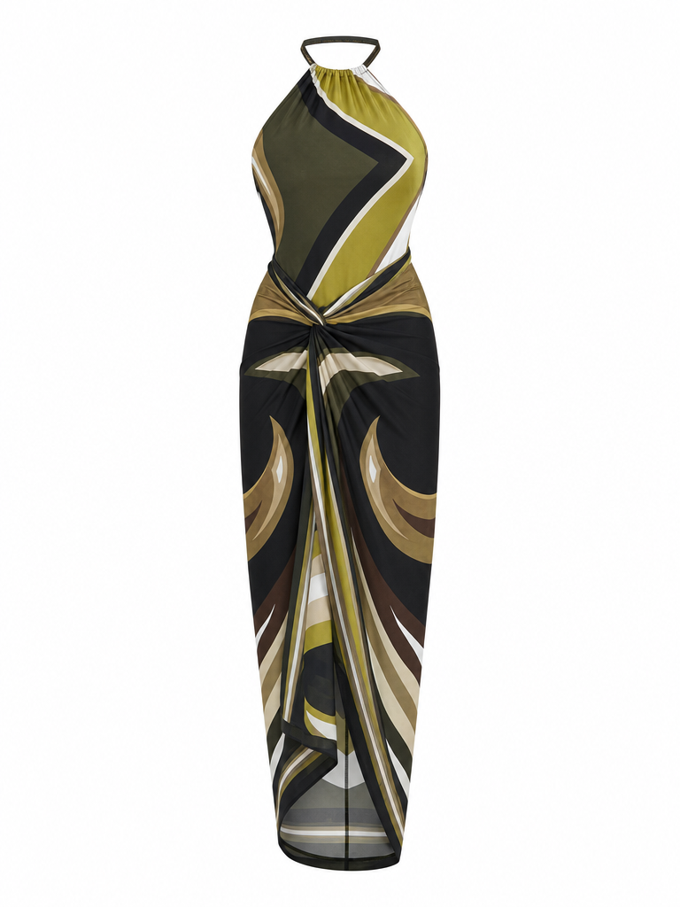 Wanderlust Geometric Print Bikini Set