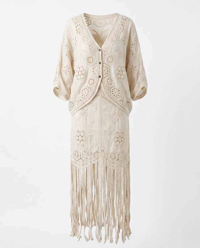 Free Spirit Fringe Crochet Two Piece Set Hover Image