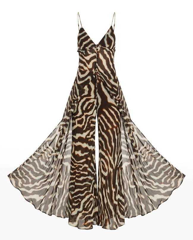 Wild Heart Striped Chiffon Two-Piece Set Hover Image
